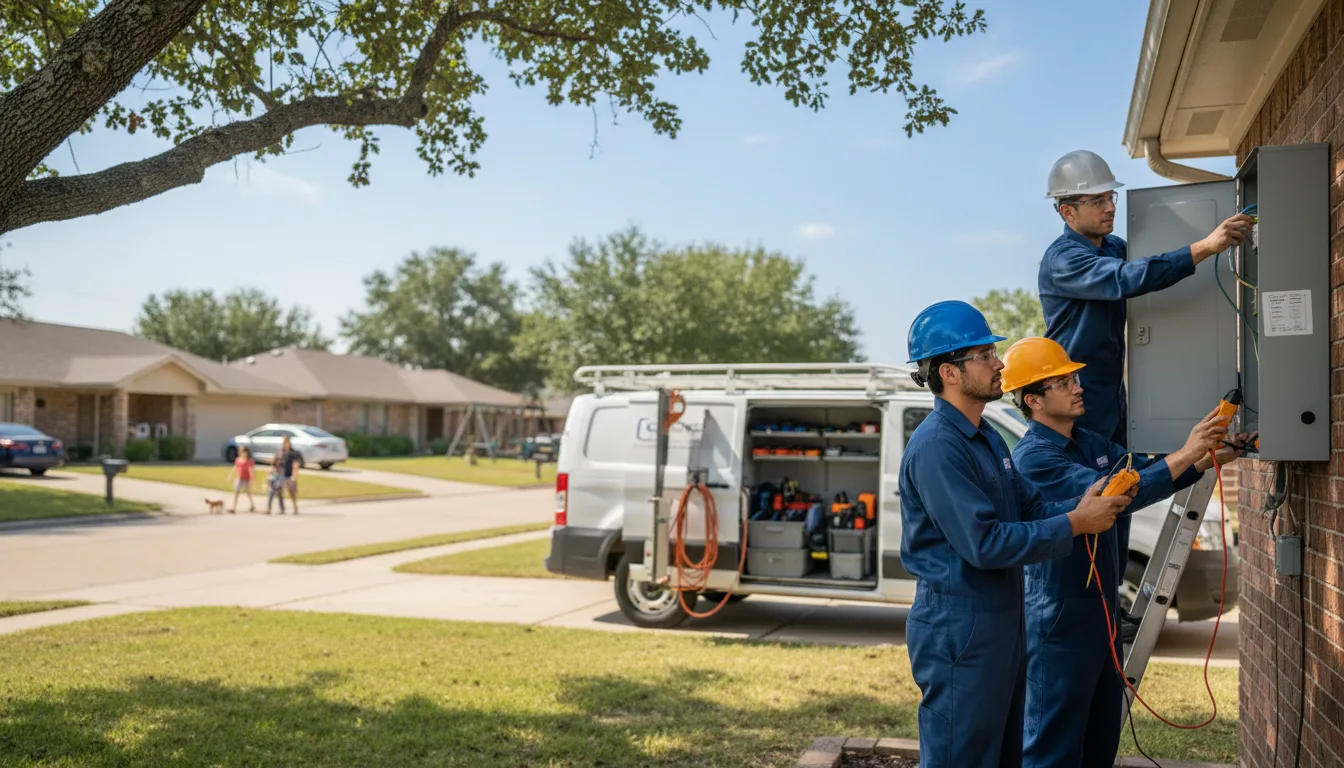 Certified electrician providing emergency electrical services in Thackerville, OK